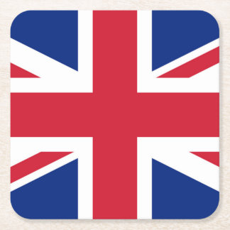 Union Jack Flagga Coercnt Underlägg Papper Kvadrat