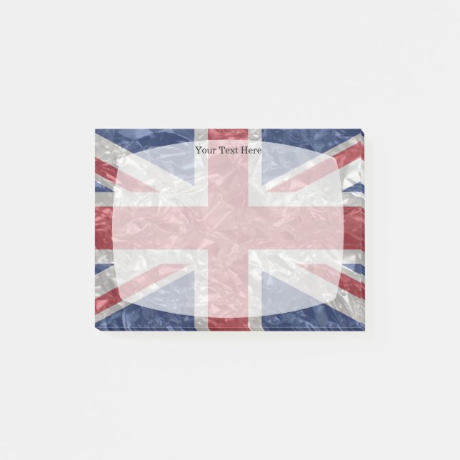 Union Jack Flagga - Crinkled Post-it Block (Framsida)