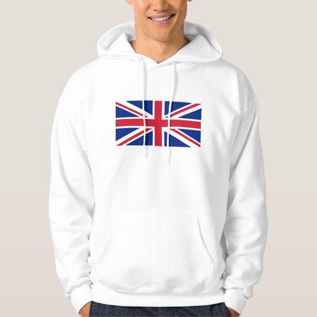 Union Jack Flagga design Hoodie (Framsida)