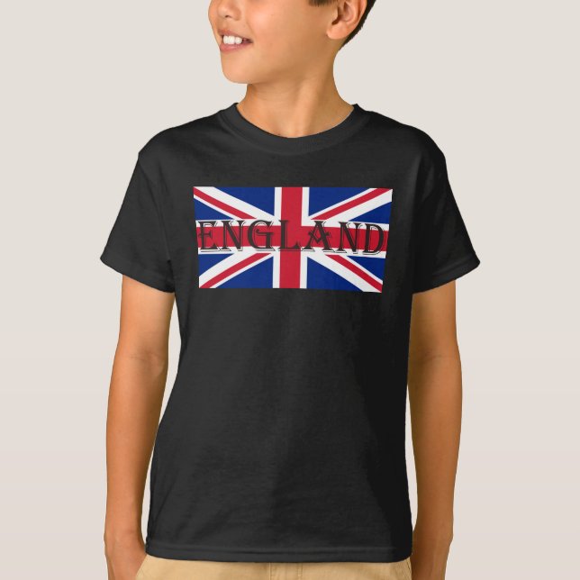 Union Jack Flagga England-batteri T Shirt (Framsida)