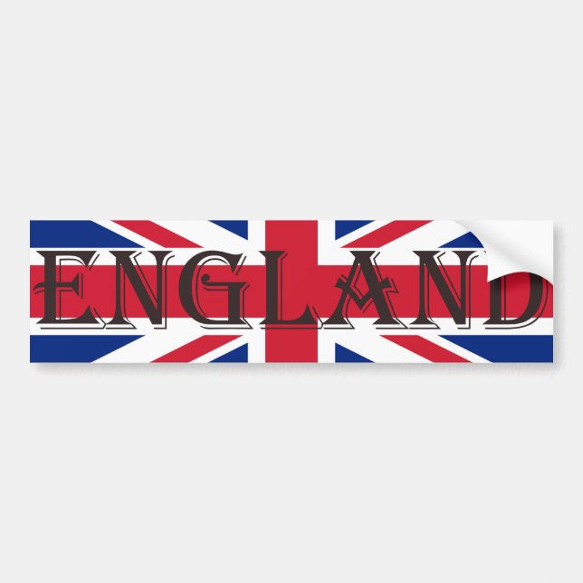 Union Jack Flagga England bscn Bildekal (Framsidan)