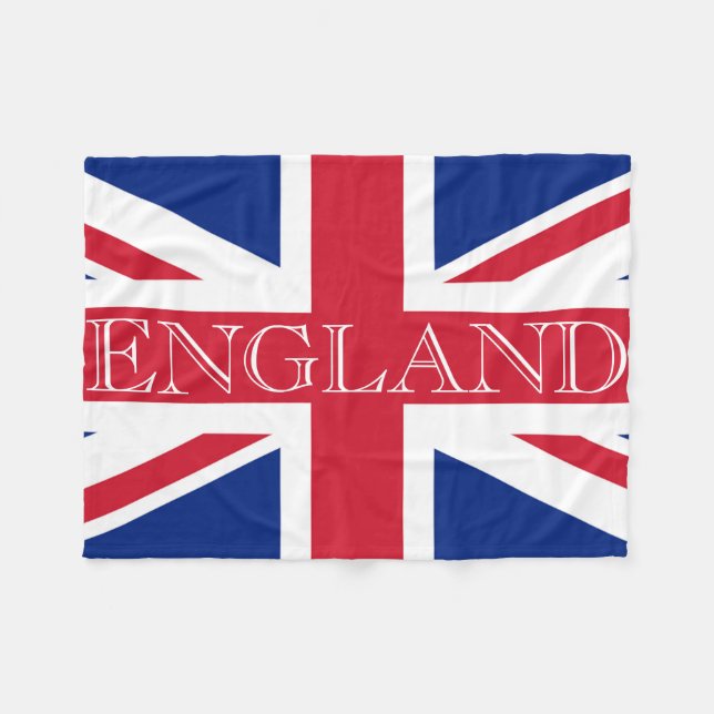 Union Jack Flagga England-fack Fleecefilt (Framsidan (Horisontell))