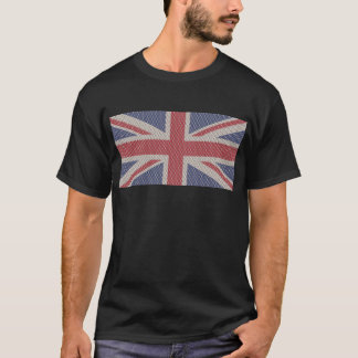 Union Jack Flagga Fishnet Mönster T-Shirt