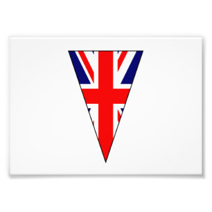 Union Jack Flagga Flagga som bunttriangel Fototryck