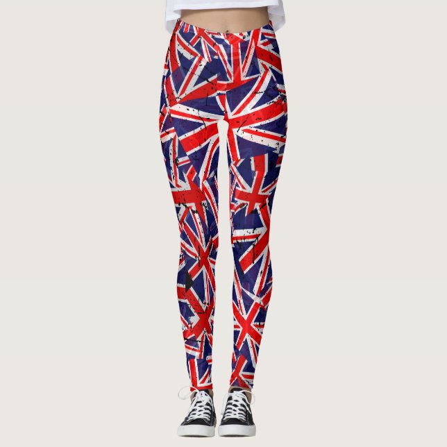 Union Jack Flagga | Förenade kungariket Flagga | B Leggings (Framsida)