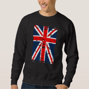 Union Jack Flagga Förenade kungariket Underbar Bri Lång Ärmad Tröja