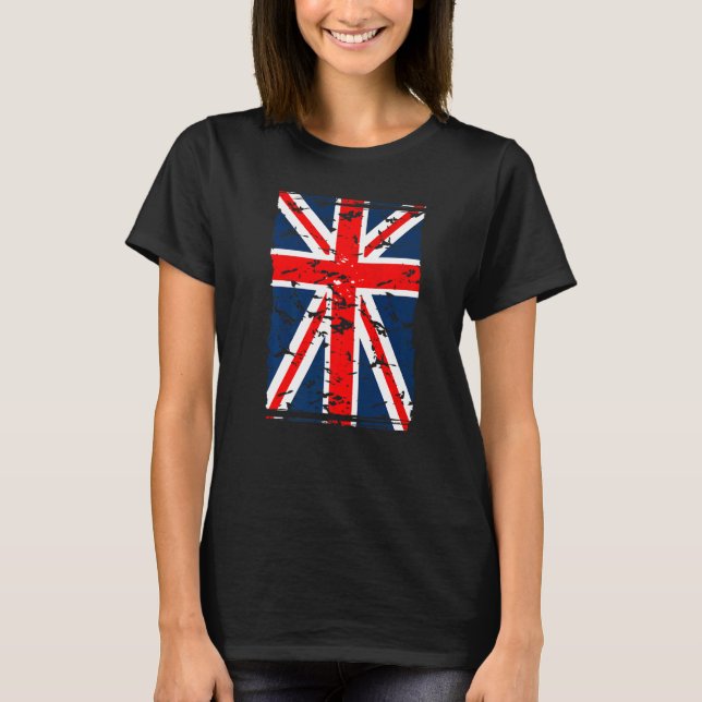 Union Jack Flagga Förenade kungariket Underbar Bri T Shirt (Framsida)