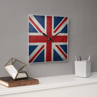 Union Jack-flagga Fyrkantig Klocka
