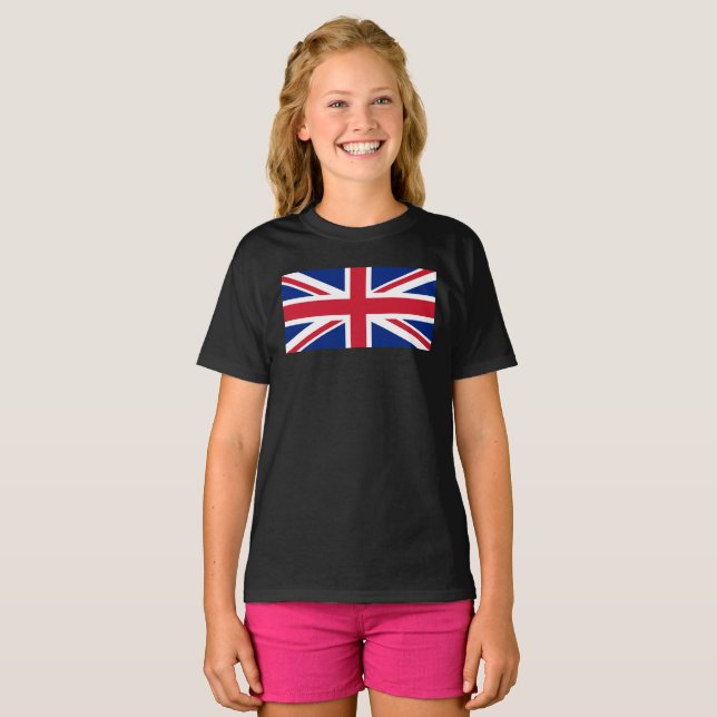Union Jack Flagga gcent T Shirt (Hel framsida)