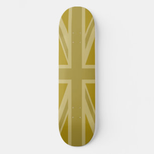 Union Jack/Flagga Golds Skateboard Bräda 20,5 Cm