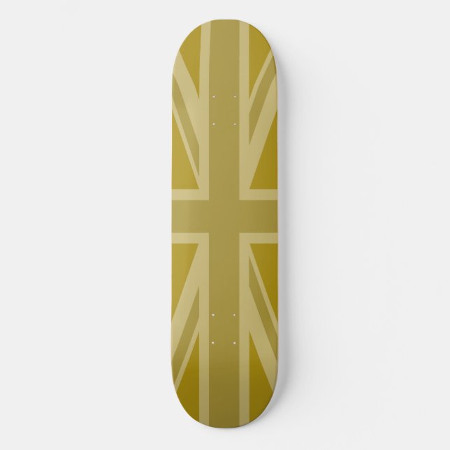 Union Jack/Flagga Golds Skateboard Bräda 20,5 Cm (Framsida)