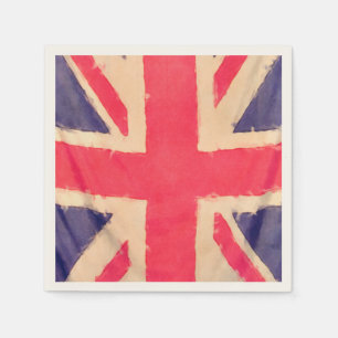 UNION JACK FLAGGA grunge Pappersservett