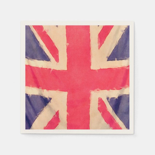 UNION JACK FLAGGA grunge Pappersservett (Framsidan)