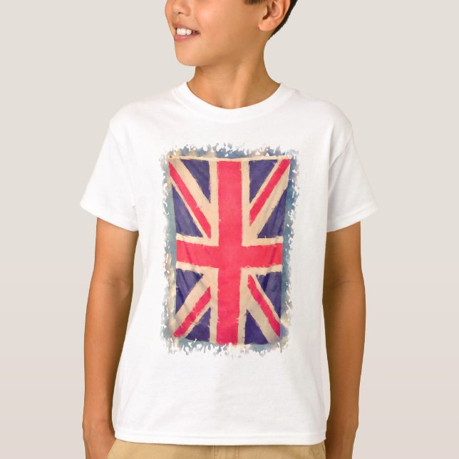 UNION JACK FLAGGA grunge Tee (Framsida)