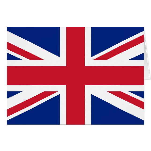 Union Jack Flagga Hälsningskort (Framsidan Horizontal)