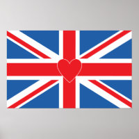 Union Jack Flagga & Heart