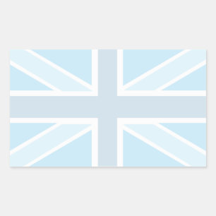 Union Jack Flagga i Blue Stickers Rektangulärt Klistermärke