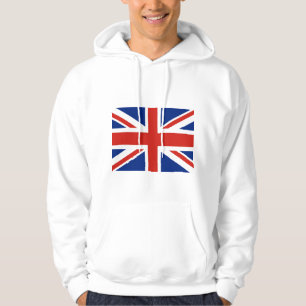 Union Jack - Flagga i Underbarare Storbritannien Sweatshirt Med Luva