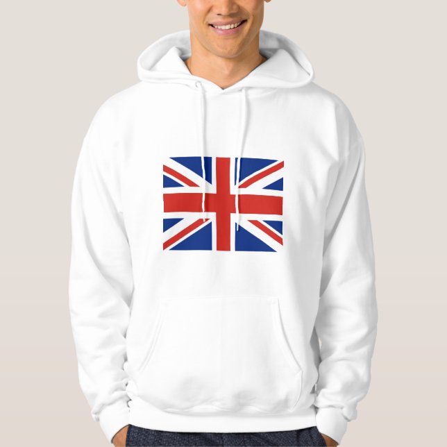 Union Jack - Flagga i Underbarare Storbritannien Sweatshirt Med Luva (Framsida)
