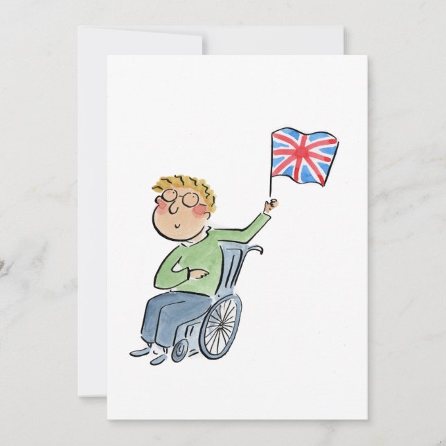 Union Jack Flagga Inbjudningar (Framsida)