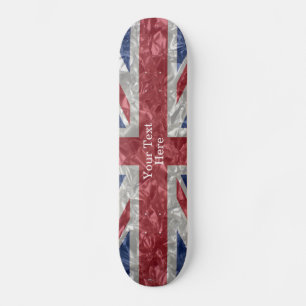 Union Jack Flagga - klämd Skateboard Bräda 20,5 Cm