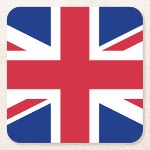 Union Jack Flagga kustercn Underlägg Papper Kvadrat