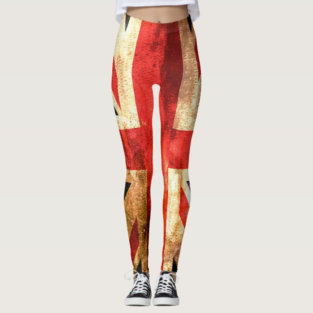 Union Jack Flagga Leggings (Framsida)