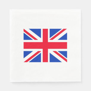 Union Jack Flagga London Temaparty Papper Napkins Pappersservett