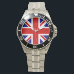 Union Jack Flagga Manar färre Watch Armbandsur<br><div class="desc">Union Jack Flagga Manar Watch of the UK - United Kingdom,  som är i Storbritannien. Union Jack flagga symboliserar enigheten mellan England,  Skottland och Irland. Färgen på den fackliga jacken flagga är rött,  blått,  vitt. Den här designen finns också på många andra produkter som du kan välja mellan.</div>