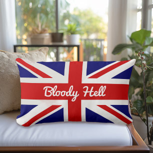 Union Jack Flagga med Funny Quote Lumbarkudde