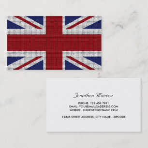 Union Jack Flagga, Mosaic Effect, Förenade kungari Visitkort