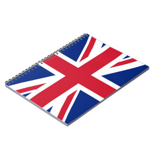 Union Jack Flagga Notebook Anteckningsbok Med Spiral