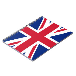 Union Jack Flagga Notebook Anteckningsbok Med Spiral