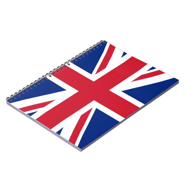 Union Jack Flagga Notebook Anteckningsbok Med Spiral (Vänstra Sidan)