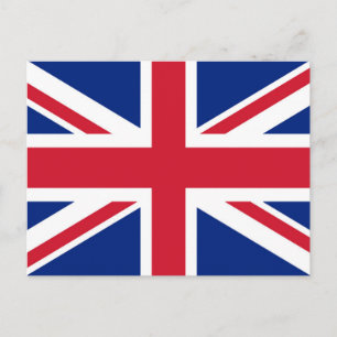 Union Jack flagga of the UK - Autentiserad version Vykort