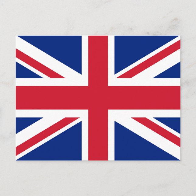 Union Jack flagga of the UK - Autentiserad version Vykort (Framsida)