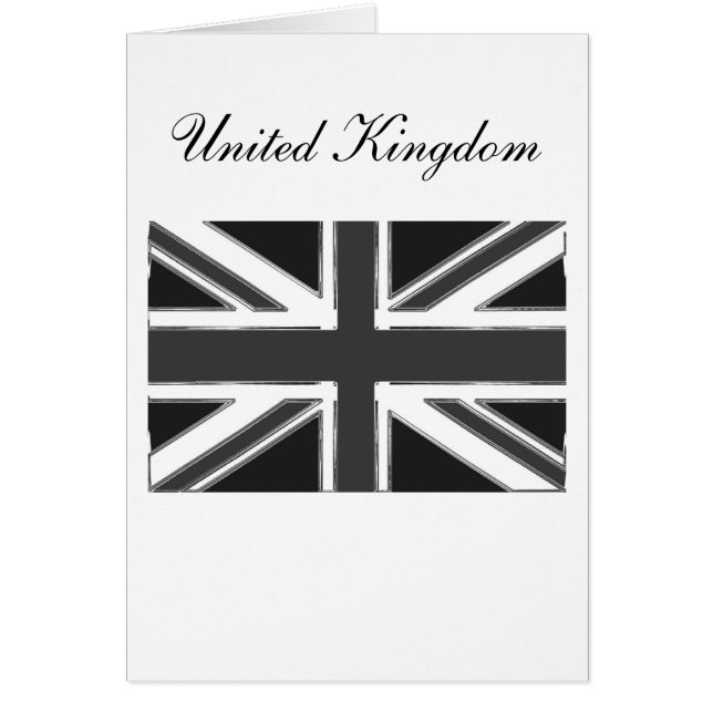 Union Jack flagga of the UK - Chrome Hälsningskort (Framsidan)