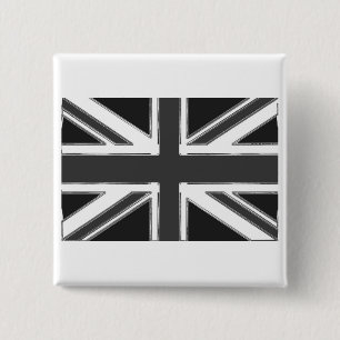Union Jack flagga of the UK - Chrome Knapp