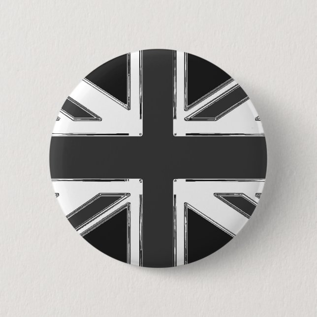 Union Jack flagga of the UK - Chrome Knapp (Framsida)