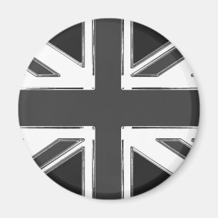 Union Jack flagga of the UK - Chrome Magnet
