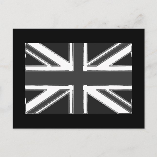 Union Jack flagga of the UK - Chrome Vykort (Framsida)
