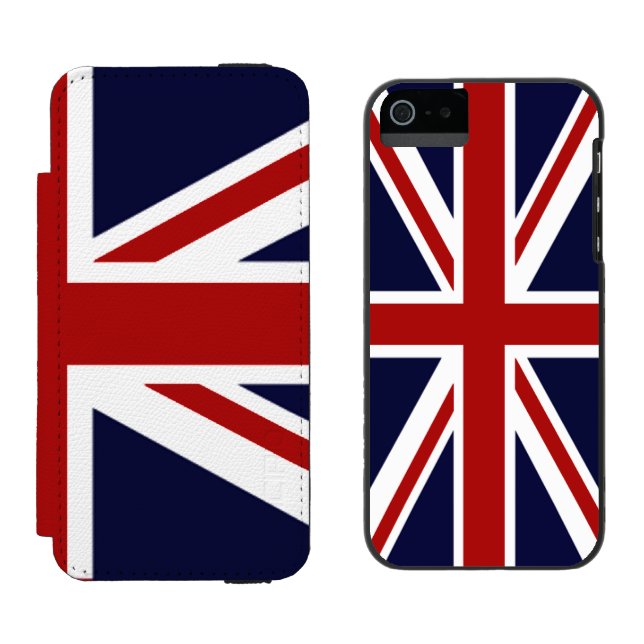 Union Jack Flagga of UK Incipio iPhone Wallet Skal (Sida vid Sida)