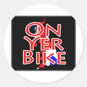 Union Jack Flagga på Karta i Storbritannien - på Y Runt Klistermärke