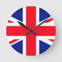Union Jack Flagga Round Wall Clock