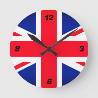 Union Jack Flagga Round Wall Clock Rund Klocka