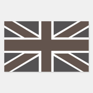 Union Jack Flagga Sticker Rektangulärt Klistermärke