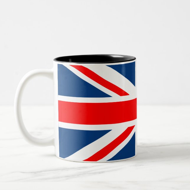 Union Jack Flagga Två-Tonad Mugg (Vänster)