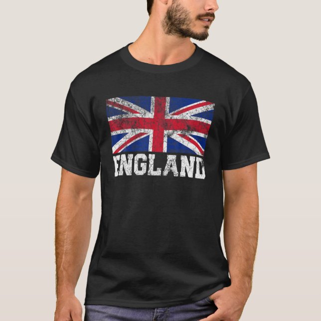 Union Jack Flagga UK England Förenade kungariket R T Shirt (Framsida)