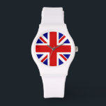 Union Jack Flagga Watch Armbandsur<br><div class="desc">Union Jack Flagga Watch of the UK - United Kingdom,  som är i Storbritannien. Union Jack flagga symboliserar enigheten mellan England,  Skottland och Irland. Färgen på den fackliga jacken flagga är rött,  blått,  vitt. Den här designen finns också på många andra produkter som du kan välja mellan.</div>