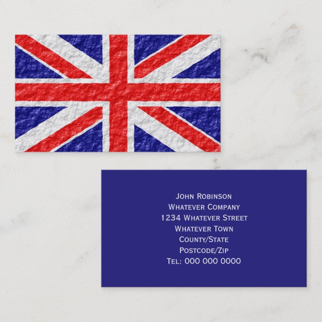 Union Jack-flaggdesign Visitkort (Fram/baksida)